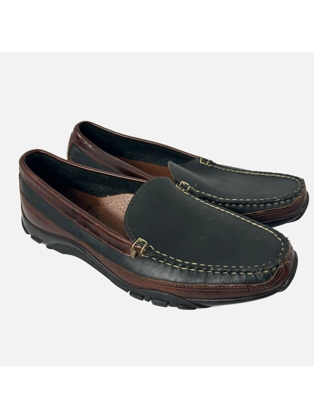 NEW Allen Edmonds Men’s Boulder Venetian Driving Loafers Leather Black Brown